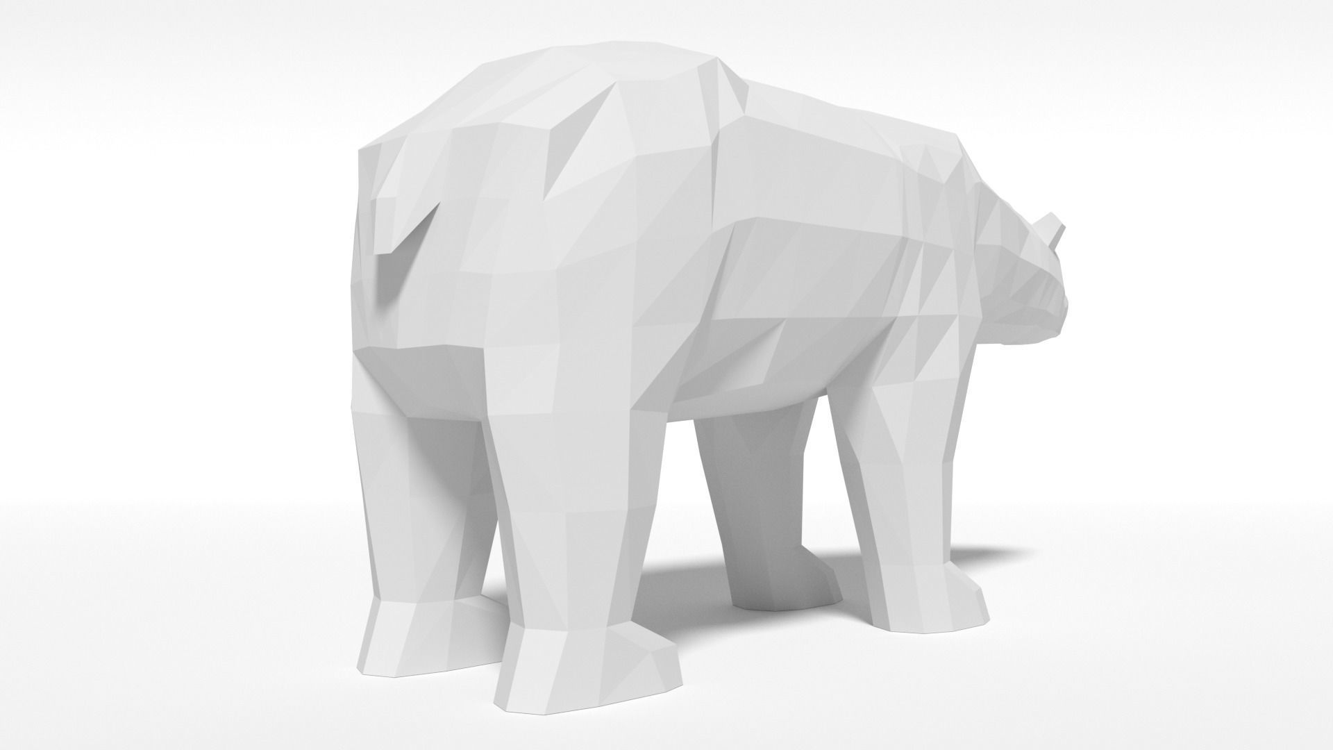 Low Poly Polar Animals Pack 3D Model Collection_7