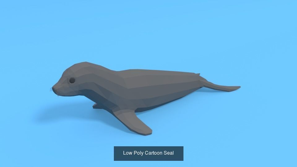 Low Poly Polar Animals Pack 3D Model Collection_1