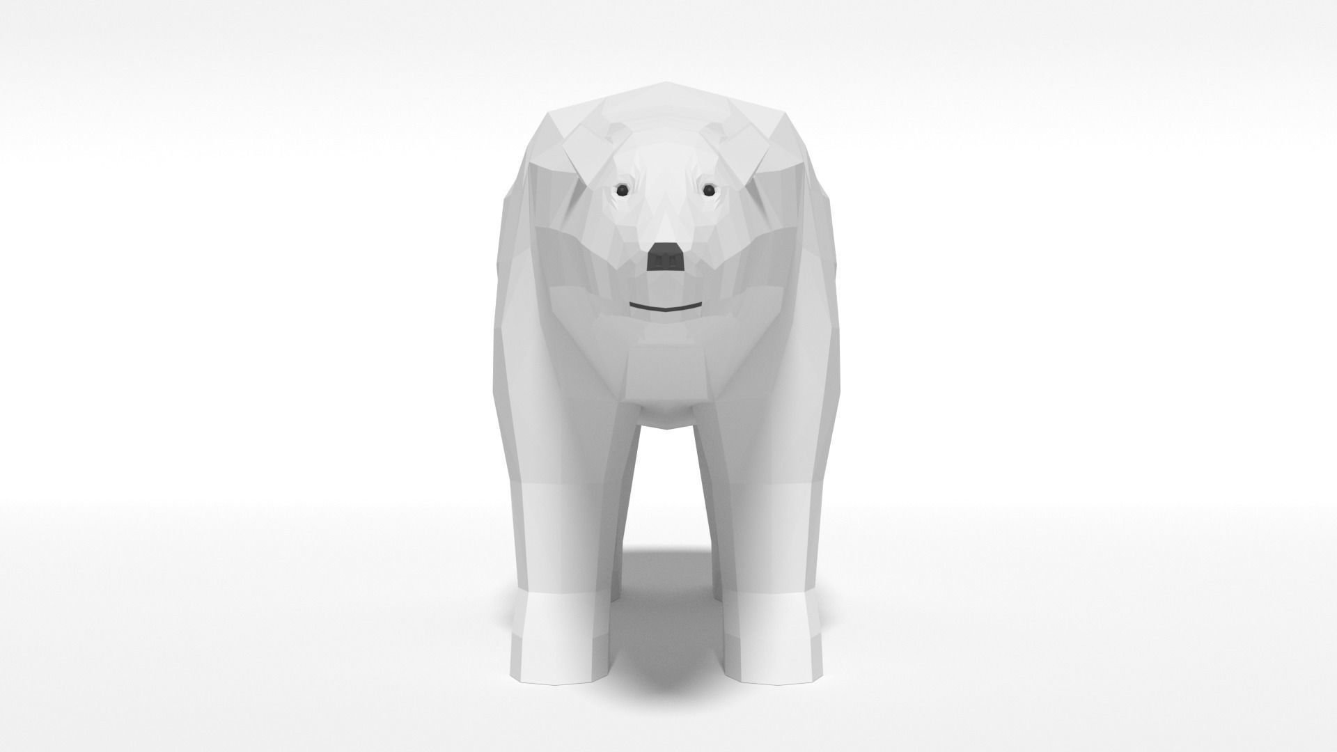 Low Poly Polar Animals Pack 3D Model Collection_4