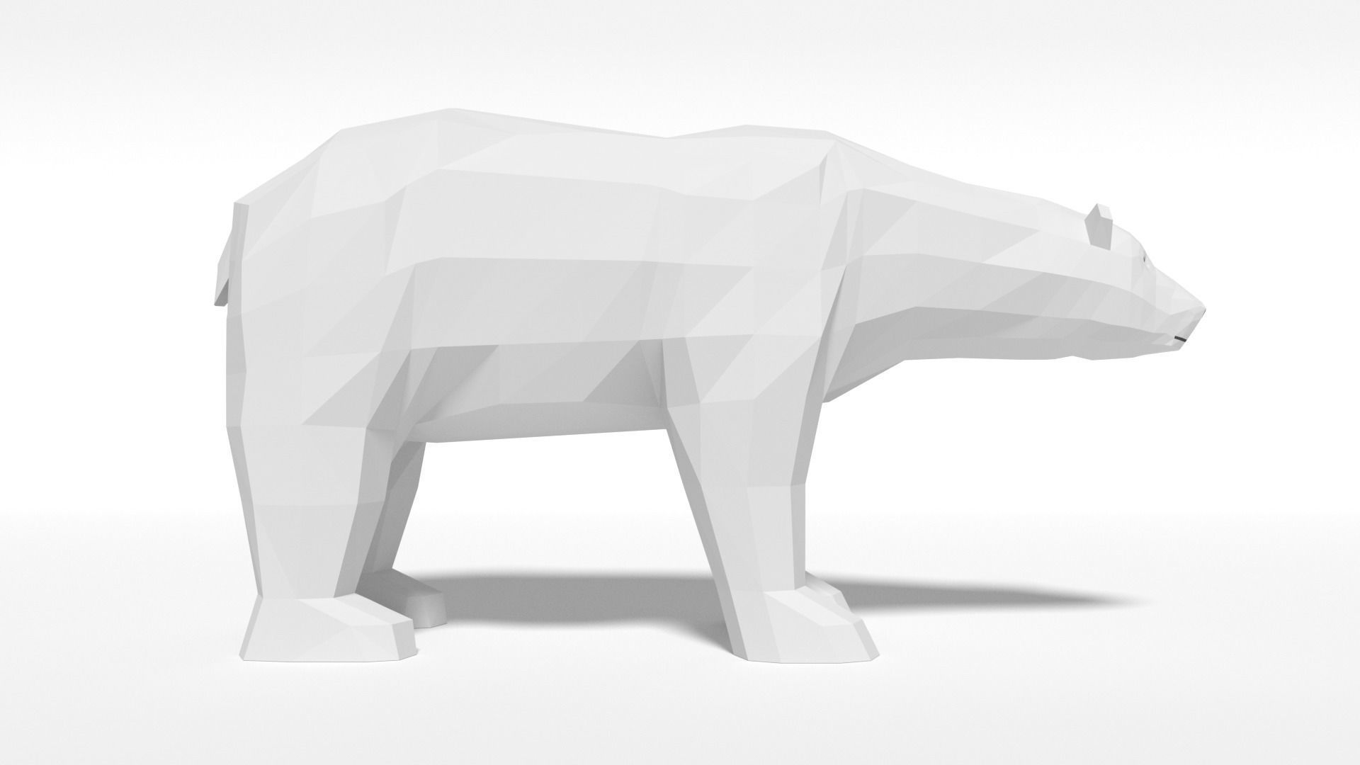 Low Poly Polar Animals Pack 3D Model Collection_11