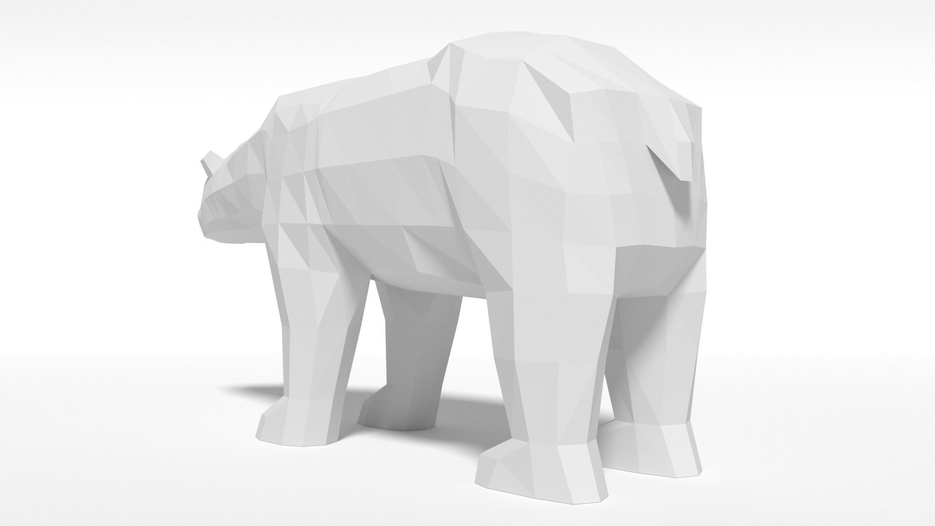 Low Poly Polar Animals Pack 3D Model Collection_9