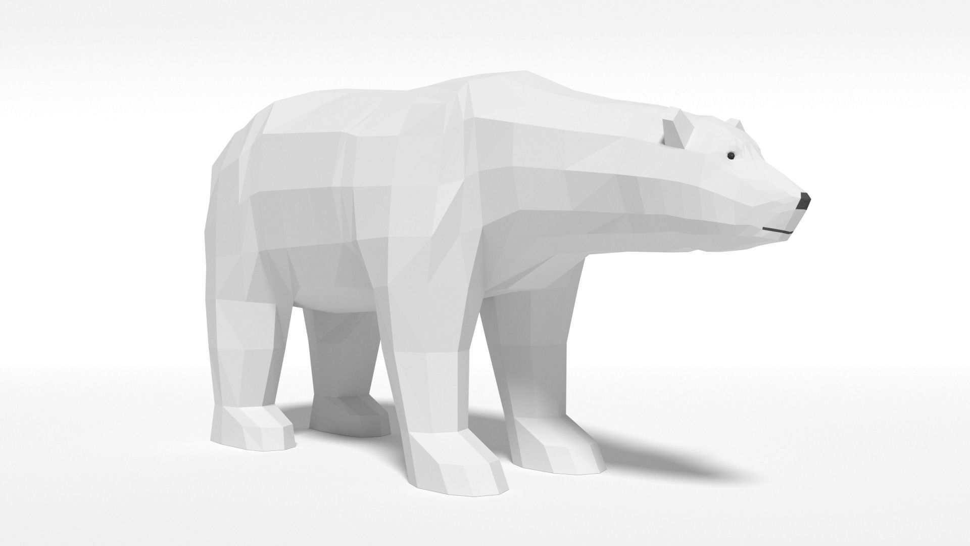 Low Poly Polar Animals Pack 3D Model Collection_10