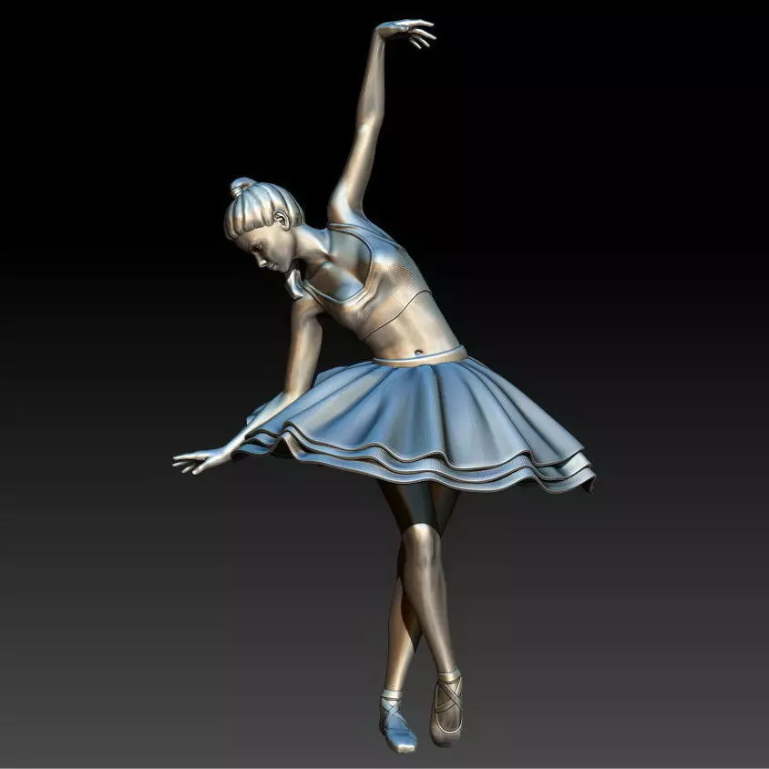 Ballerina 2 in dress 3D print model_0