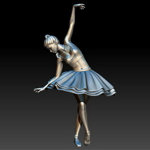 Ballerina 2 in dress 3D print model