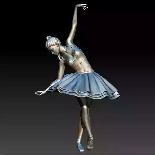Ballerina 2 in dress 3D print model