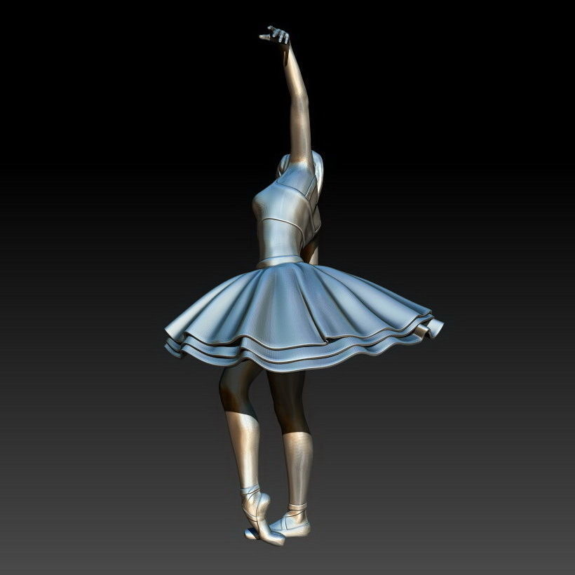 Ballerina 2 in dress 3D print model_1