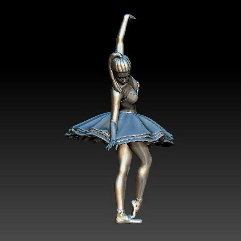 Ballerina 2 in dress 3D print model_3