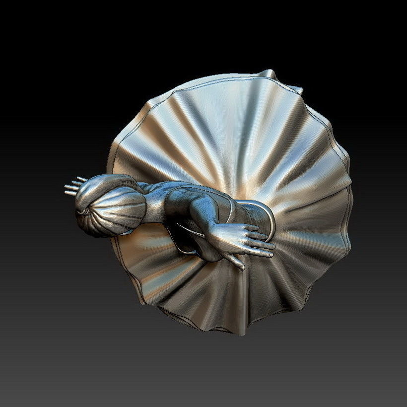 Ballerina 2 in dress 3D print model_4