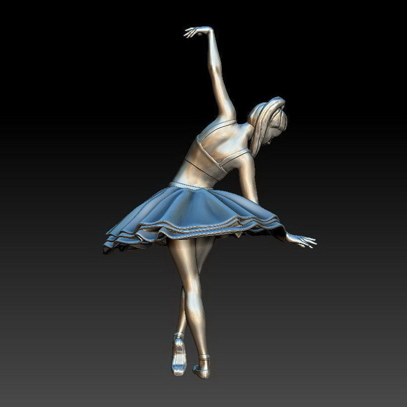 Ballerina 2 in dress 3D print model_2