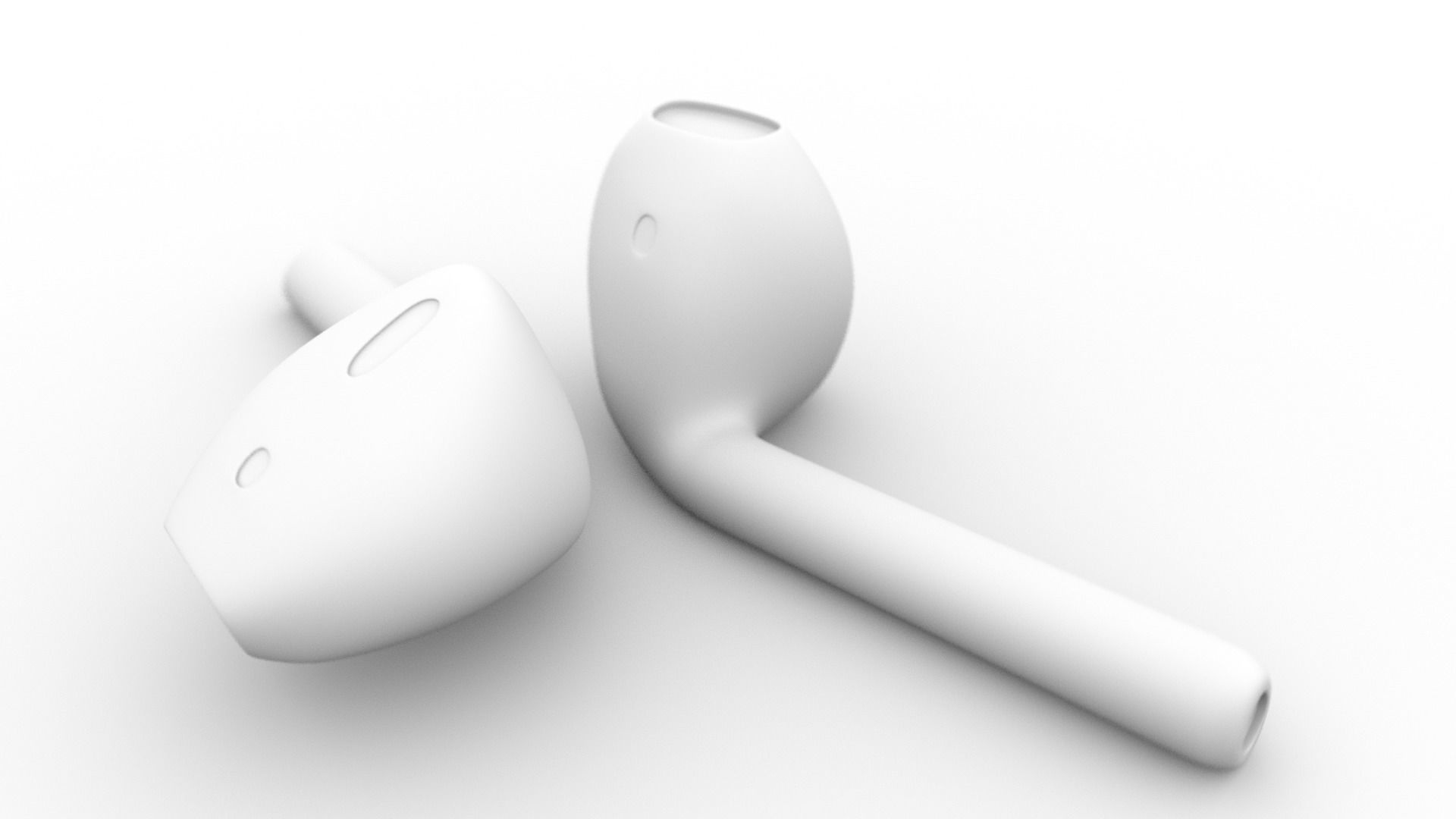 Apple Airpods 3D model_2