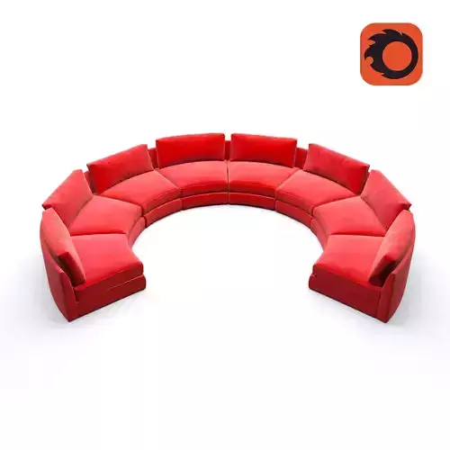 Red Circular party sofa