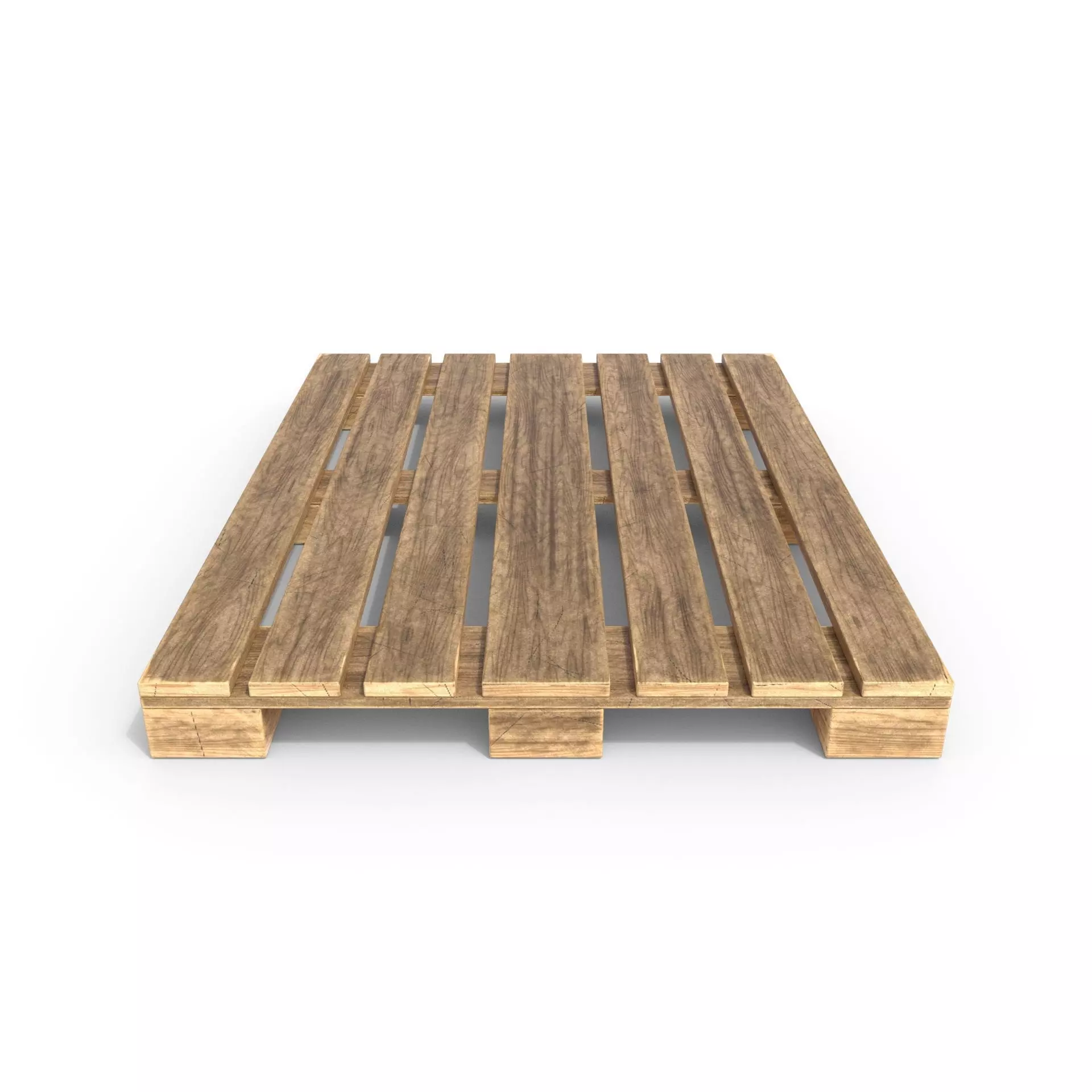 Wooden Pallet 2 Low-poly 3D model_0