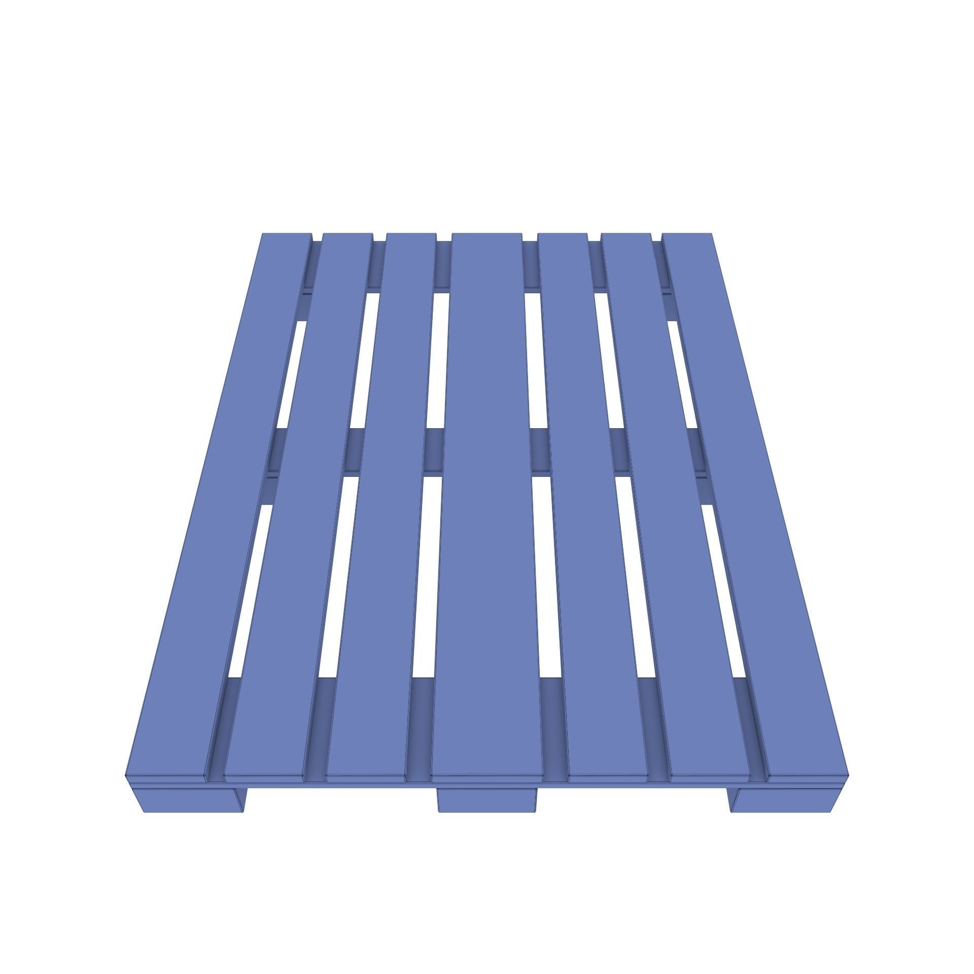 Wooden Pallet 2 Low-poly 3D model_5