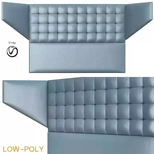 Headboard 3d model leather