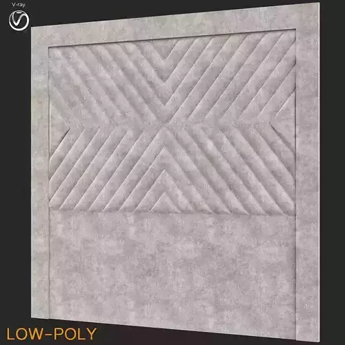 Headboard 3d model wall with pattern