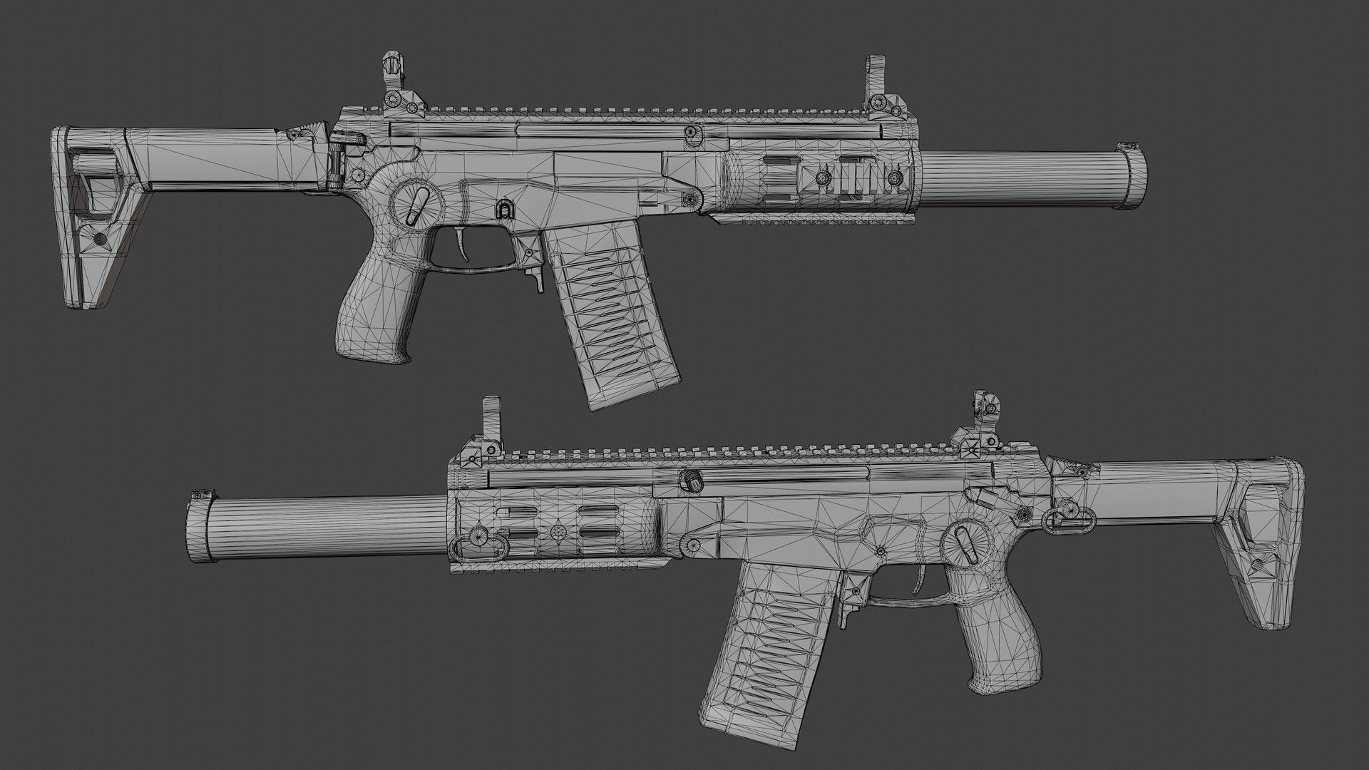 AMB-17 Suppressed Low-poly 3D model_8