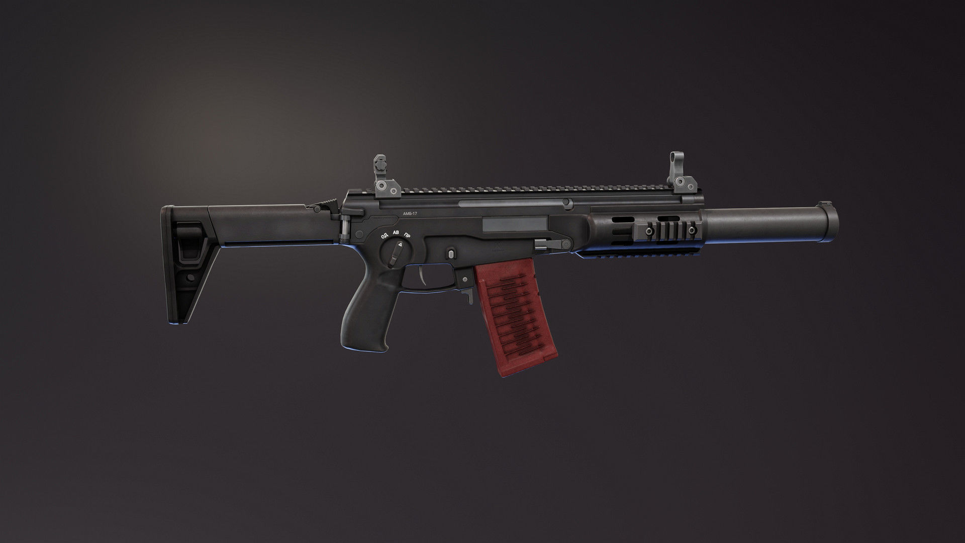 AMB-17 Suppressed Low-poly 3D model_3