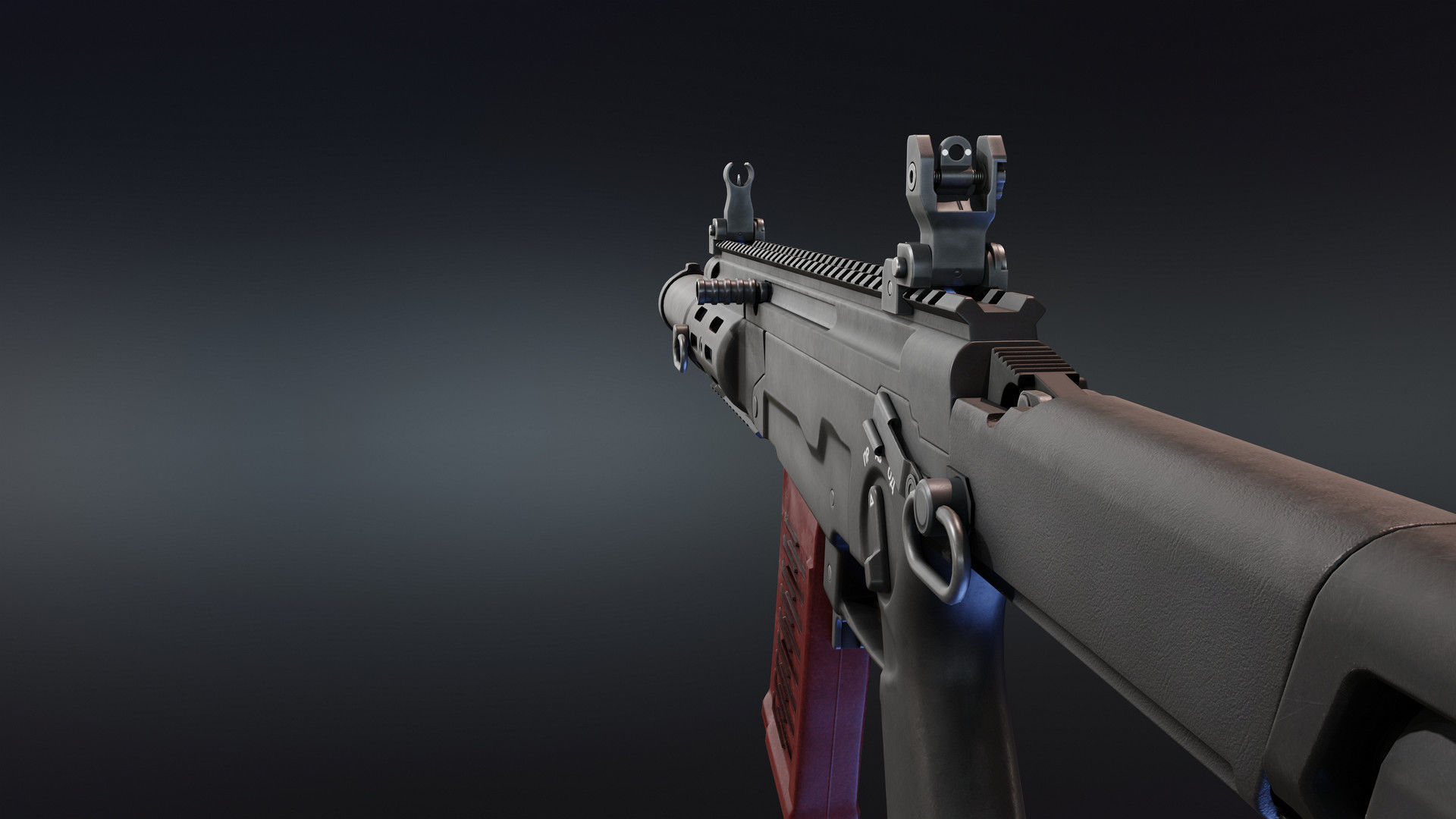 AMB-17 Suppressed Low-poly 3D model_5