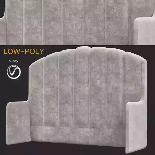 Headboard 3d model upholstered