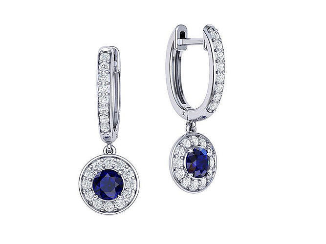 Hoop Earrings Diamond earrings 3dmodel 3D print model