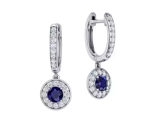 Hoop Earrings Diamond earrings 3dmodel 3D print model