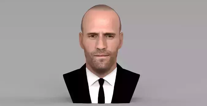 Jason Statham bust ready for full color 3D printing 3D print model