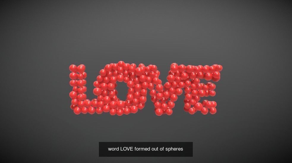 heart - lips - love - I love you - animations 3D Model Collection_12