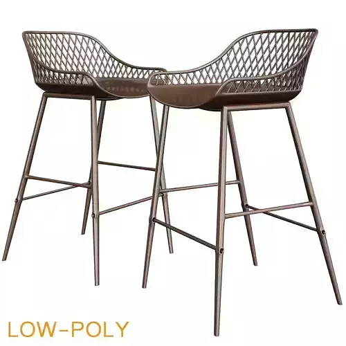 Barstool Bancos Bar Altos Modernos Giratorios 3d model Low-poly 3D model