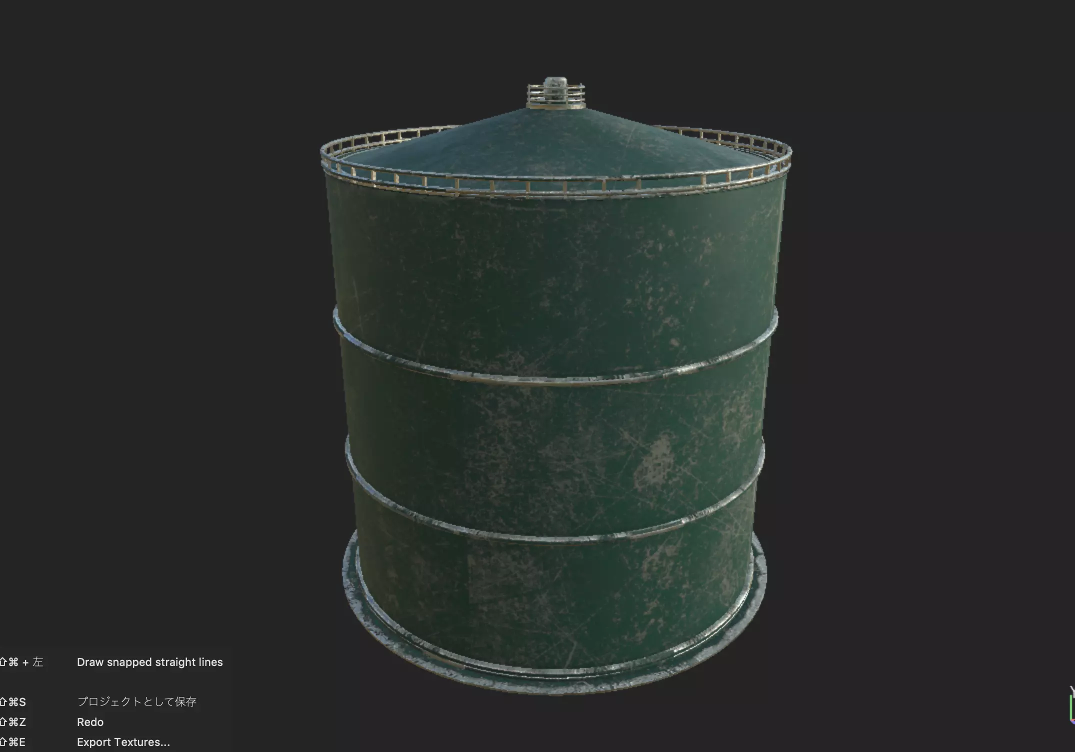 Industrial tank01 Low-poly 3D model Low-poly 3D model_0