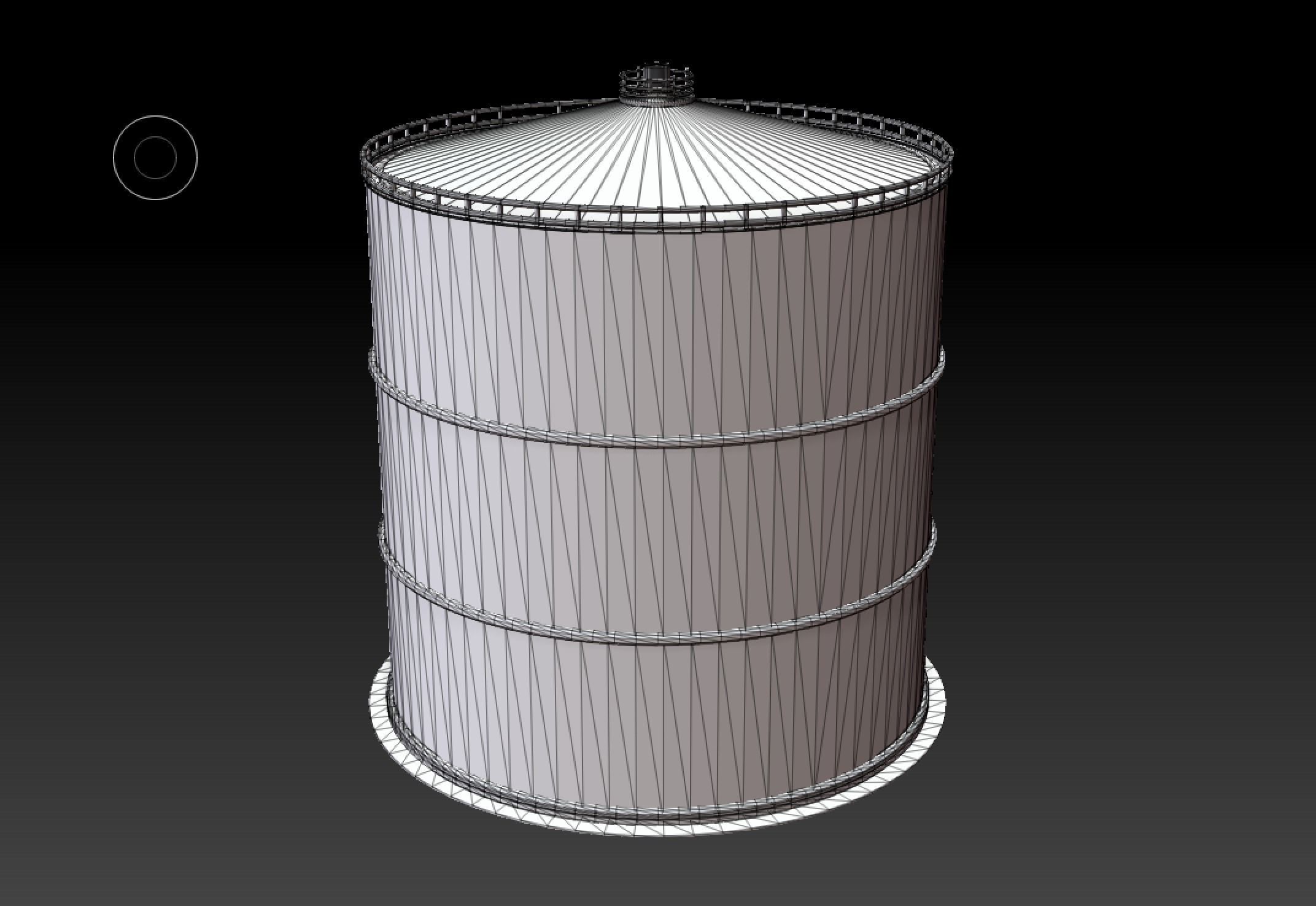 Industrial tank01 Low-poly 3D model Low-poly 3D model_4