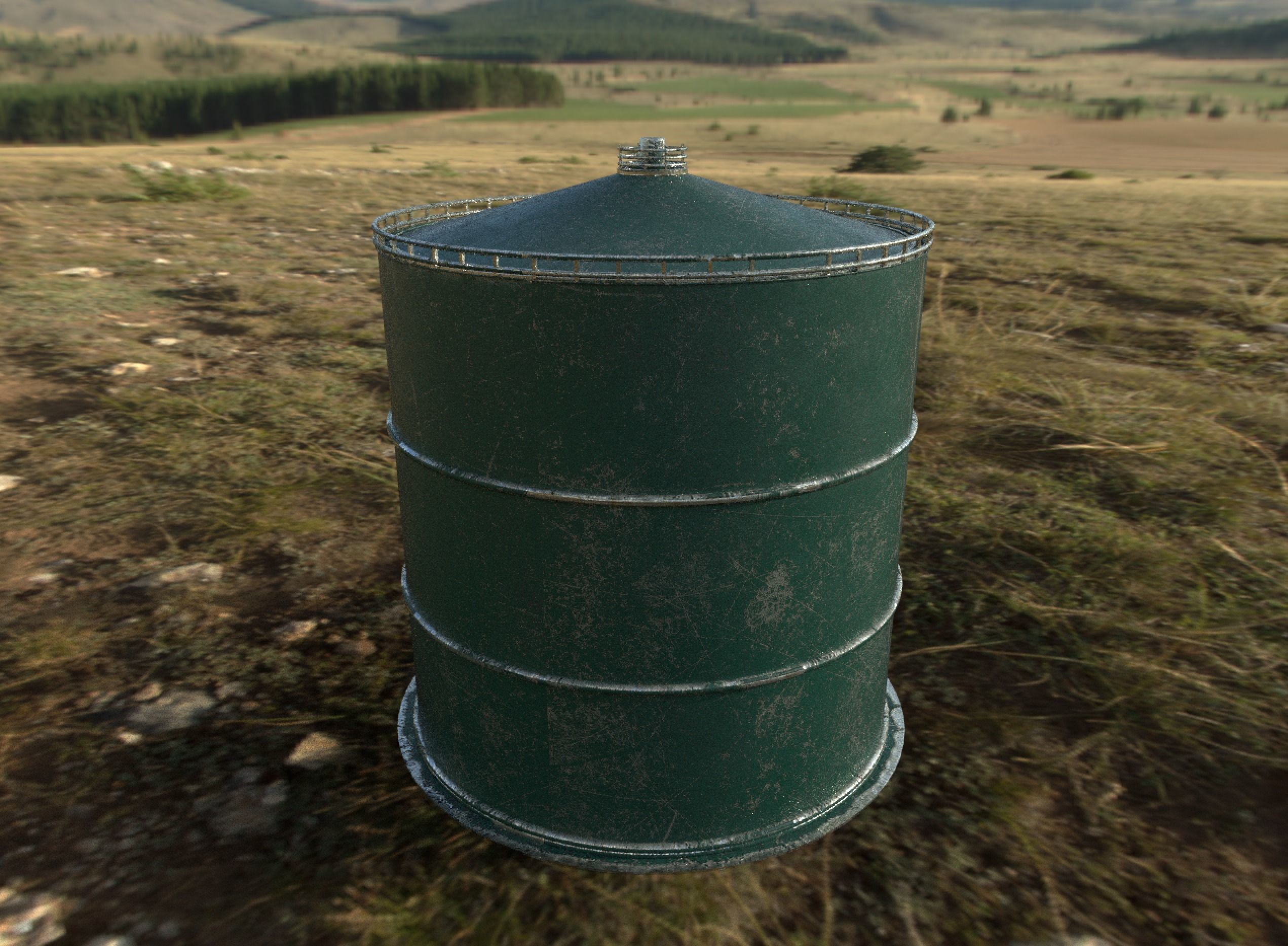 Industrial tank01 Low-poly 3D model Low-poly 3D model_2