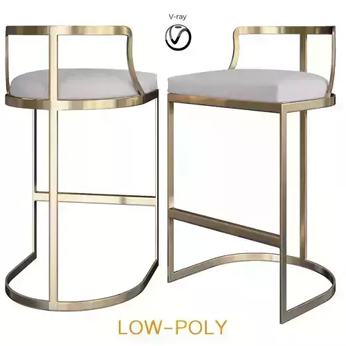 Gold Counter Stools Mitchell Gage Stool 3d model