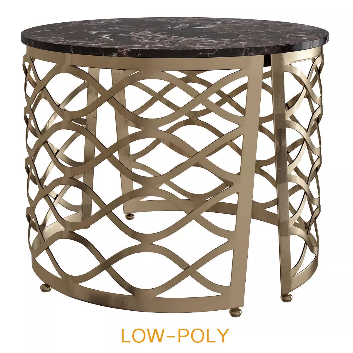 coffee table ISIDORO Round Isidoro Collection Cantori 3d model Low-poly 3D model_0