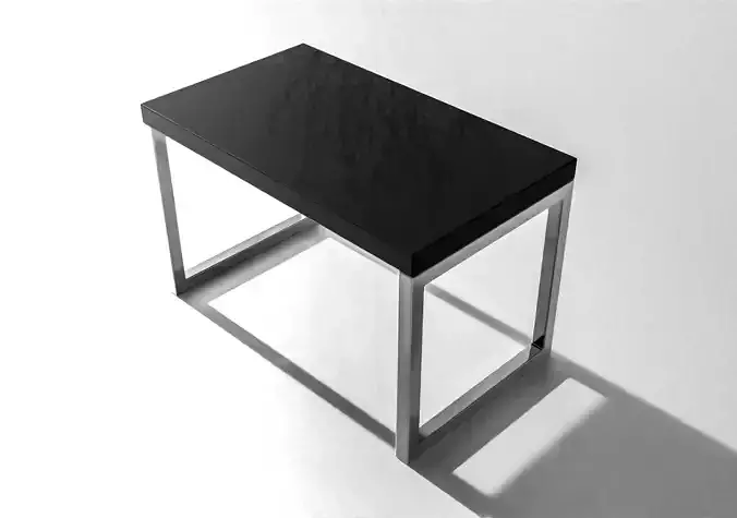 BLACK AND WHITE INVICTA INTERIOR OFFICE CABINET DESK Low-poly 3D model