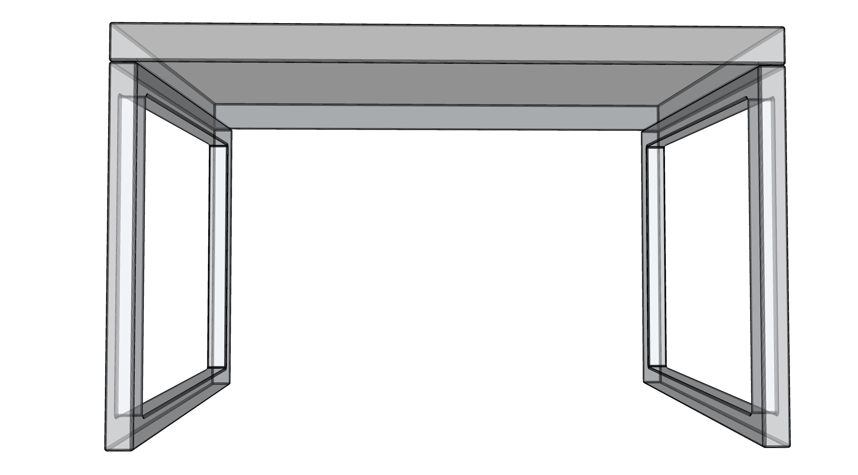 BLACK AND WHITE INVICTA INTERIOR OFFICE CABINET DESK Low-poly 3D model_7