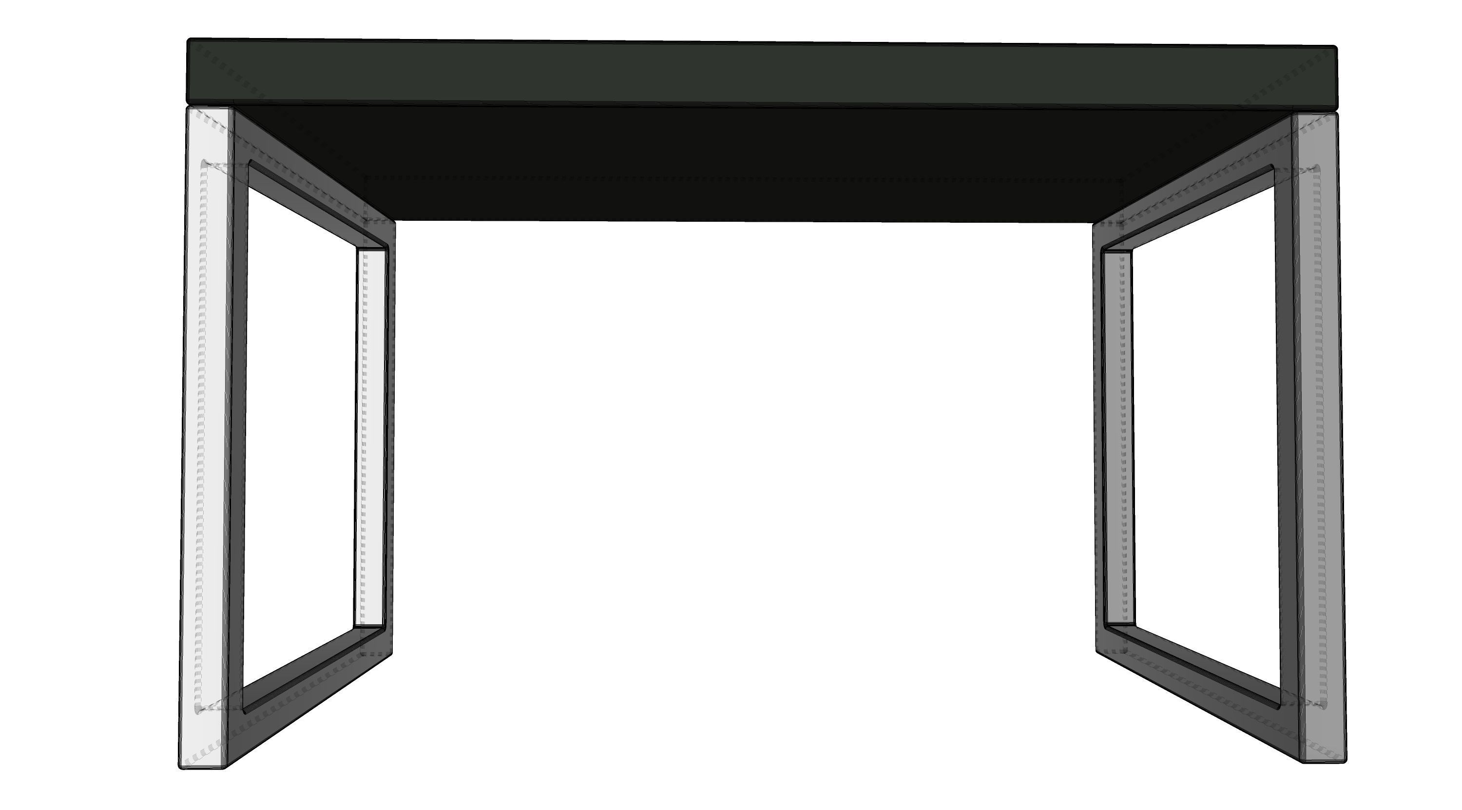 BLACK AND WHITE INVICTA INTERIOR OFFICE CABINET DESK Low-poly 3D model_8