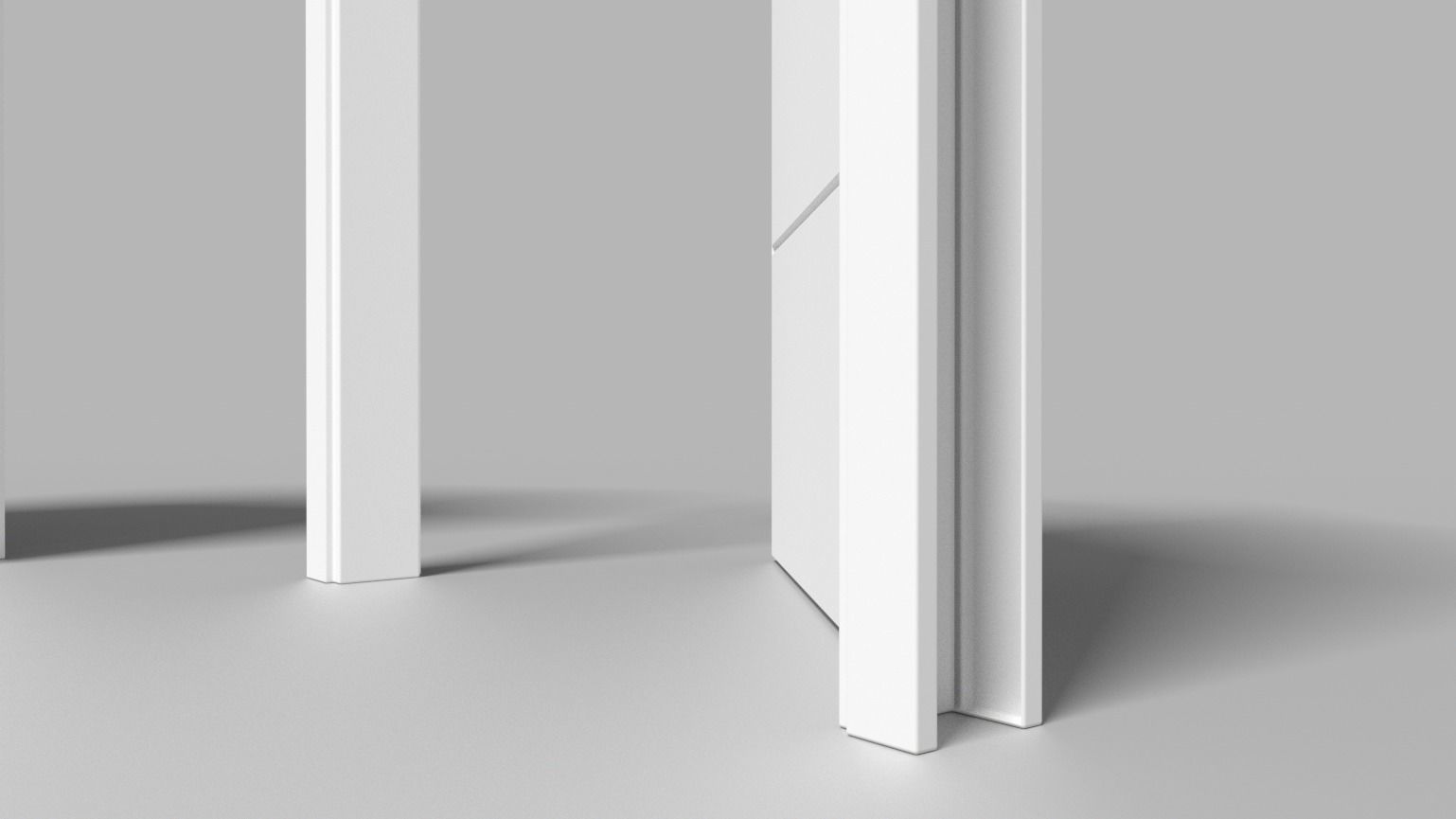 White wood door simple by Artrzcinski 3D model_1