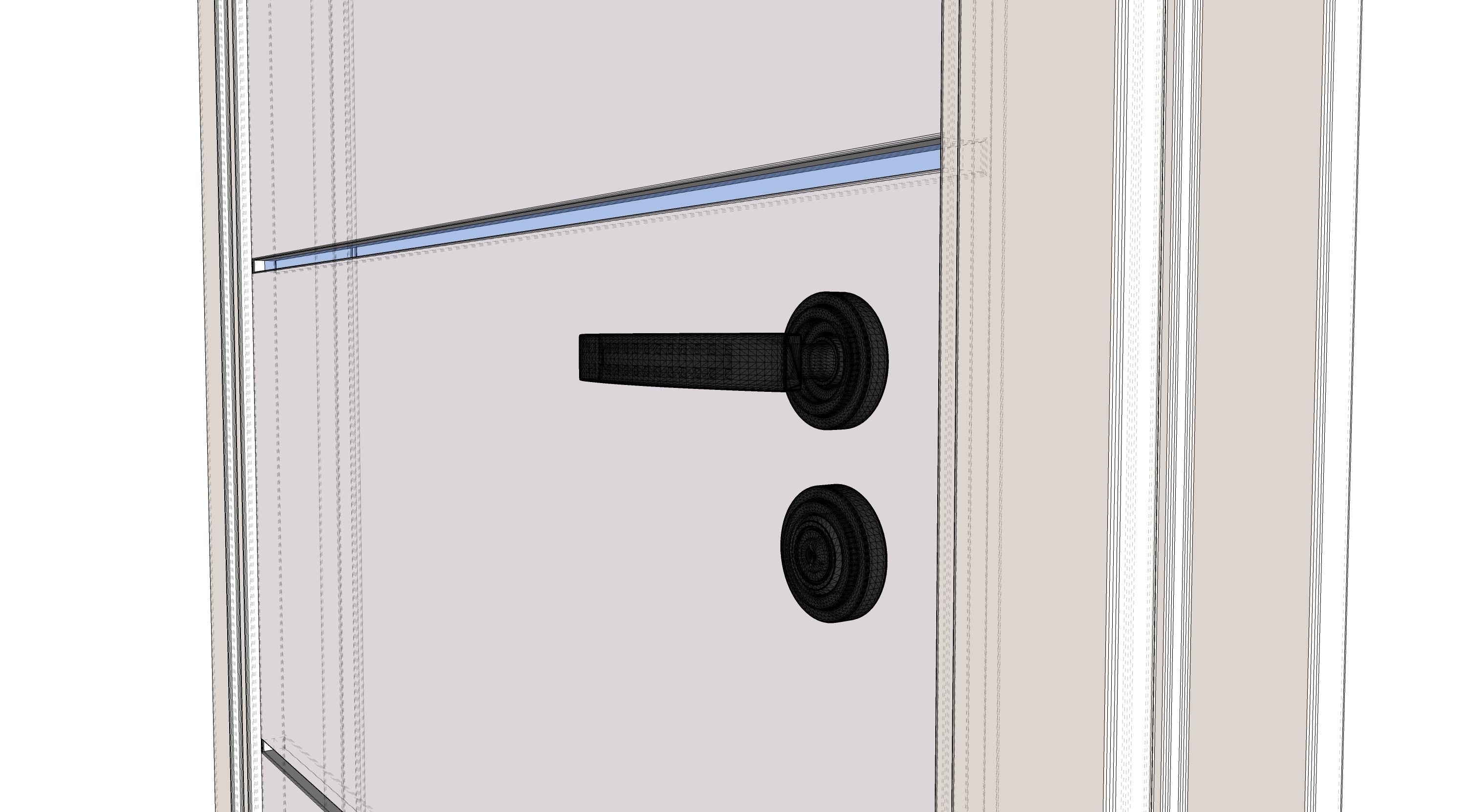 White wood door simple by Artrzcinski 3D model_5