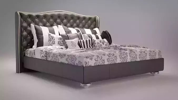 High Poly Luxury Bed