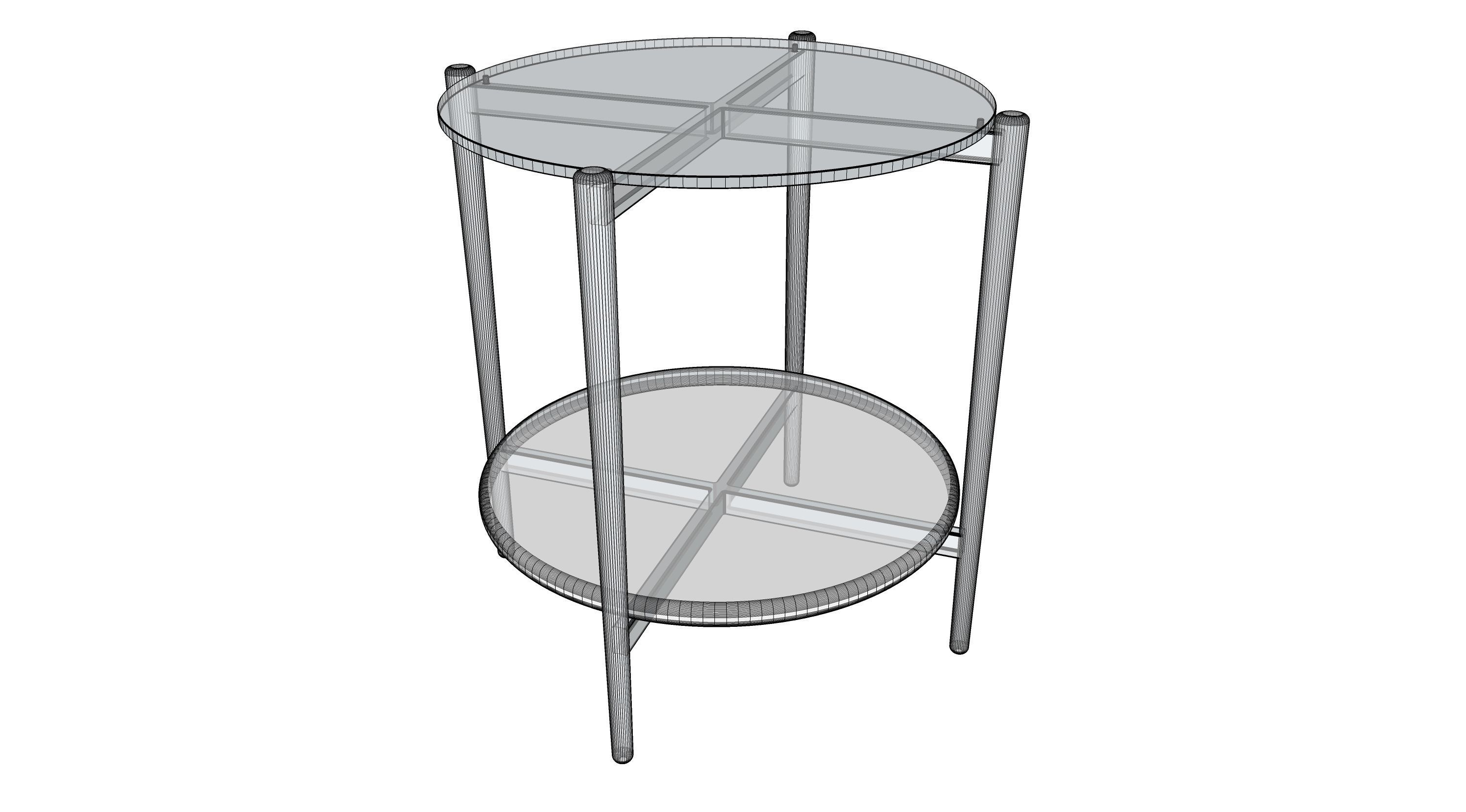 Coffee Table gold marble wood - Mid-Century Coffee Tables 3D Model Collection_22