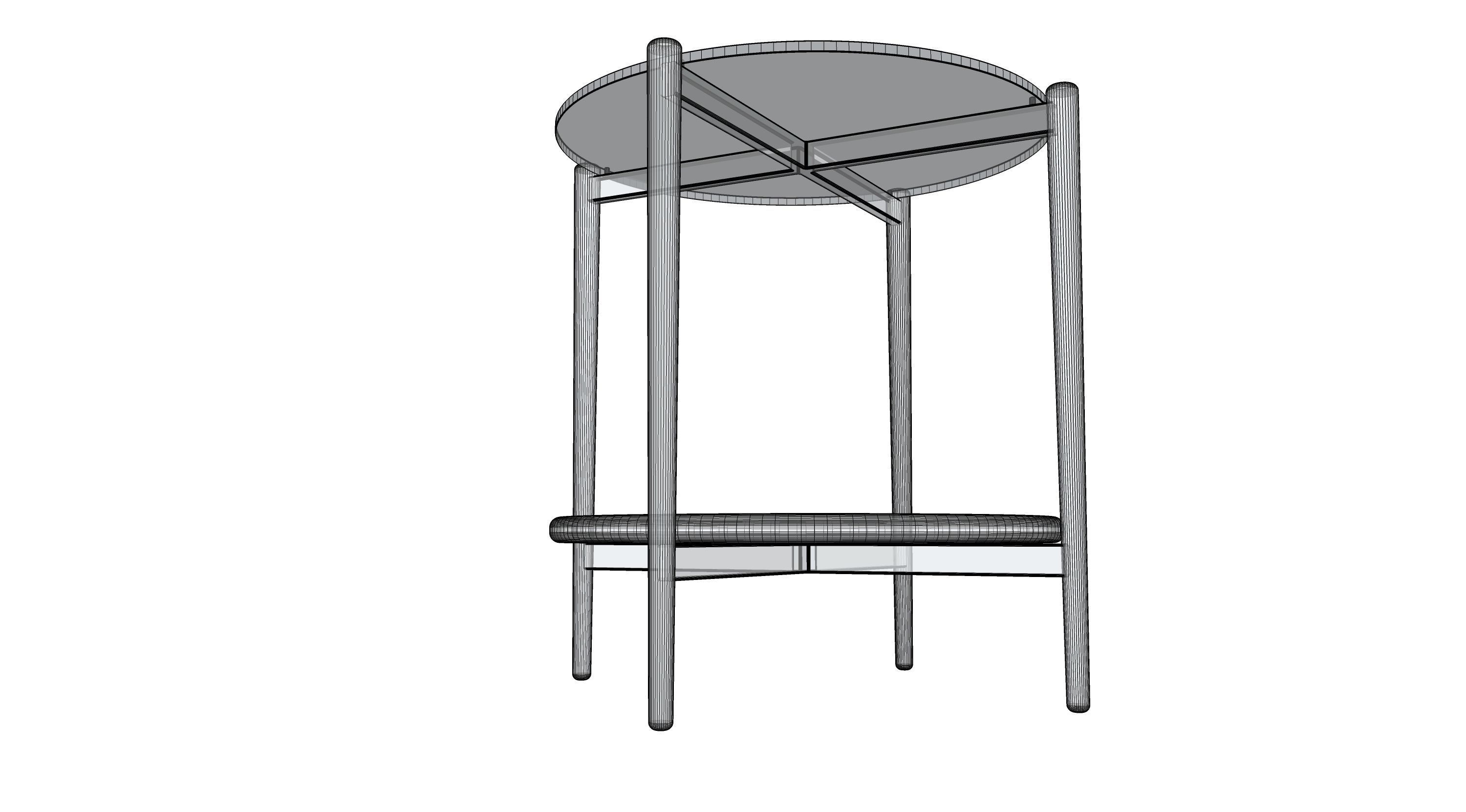 Coffee Table gold marble wood - Mid-Century Coffee Tables 3D Model Collection_23