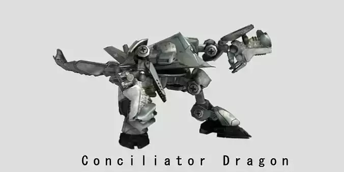 Conciliator Dragon Low-poly 3D model