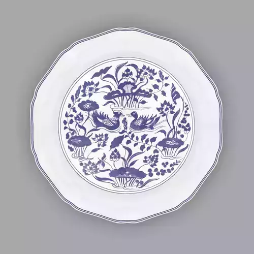 Chinese Classic Porcelain with PBR material - Plate 1