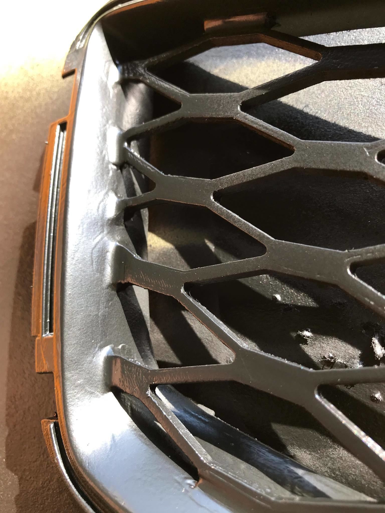 Audi honeycomb grill 3D print model_2