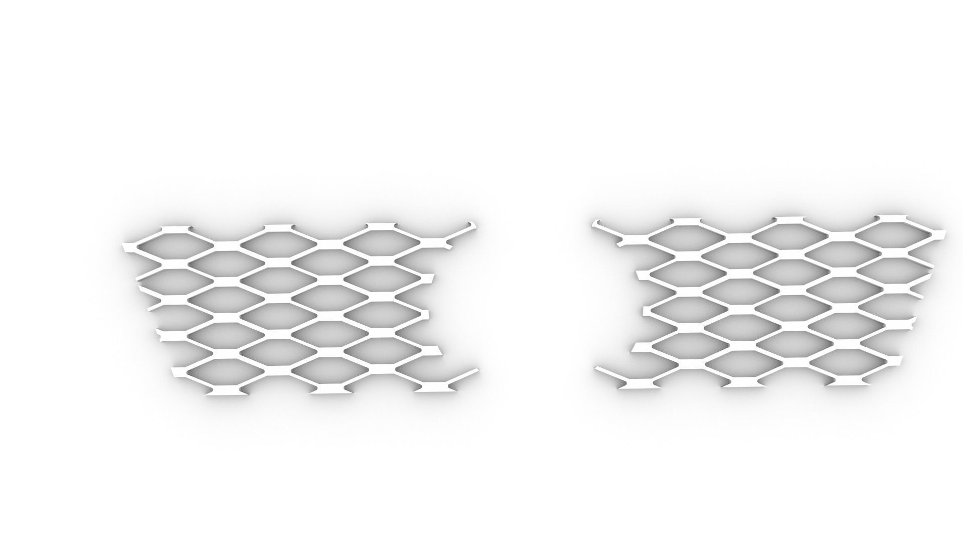 Audi honeycomb grill 3D print model_5