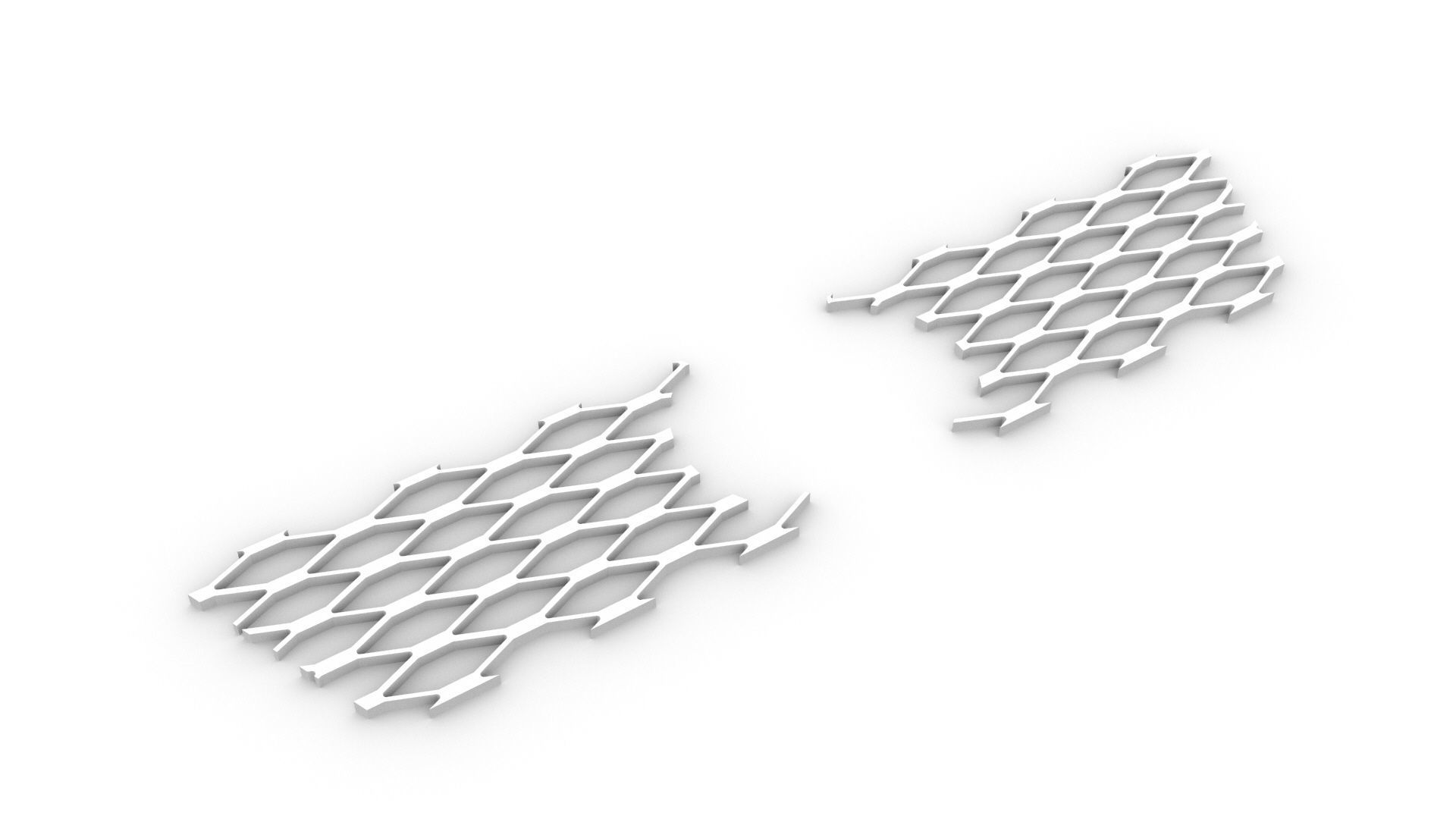 Audi honeycomb grill 3D print model_4