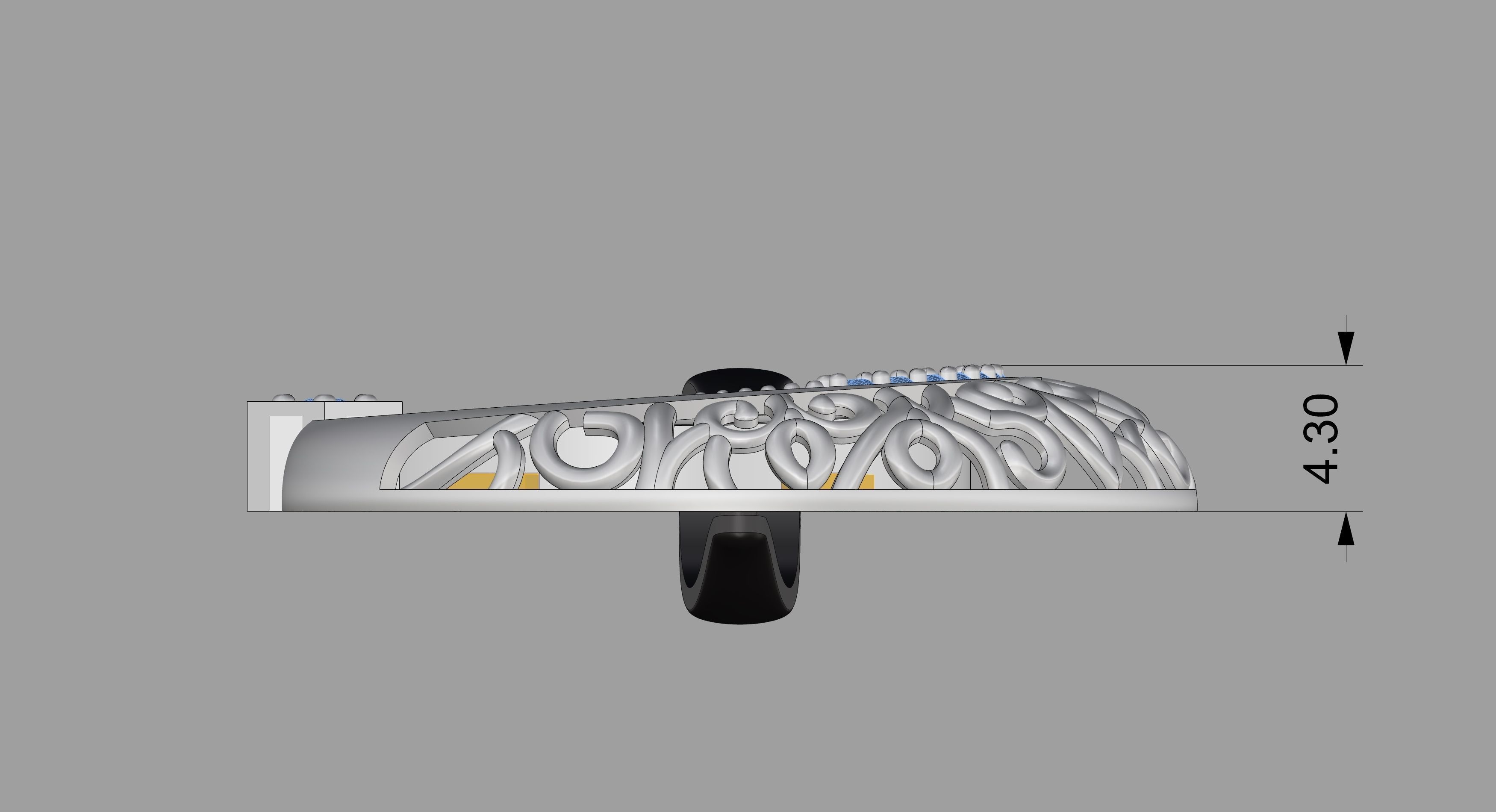 mosque pendant 1917 3D print model_2