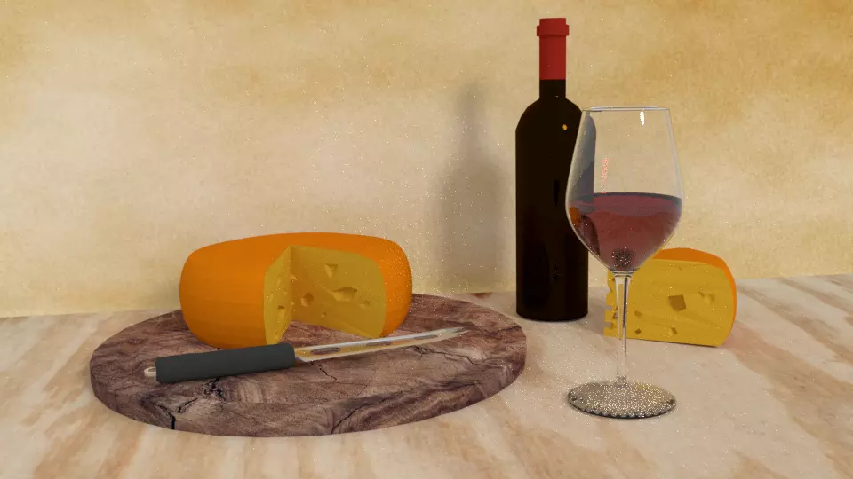 3D model Red Vine and Cheese Free 3D model