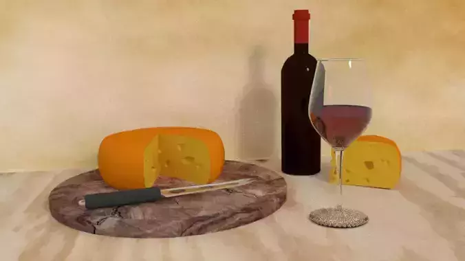 3D model Red Vine and Cheese