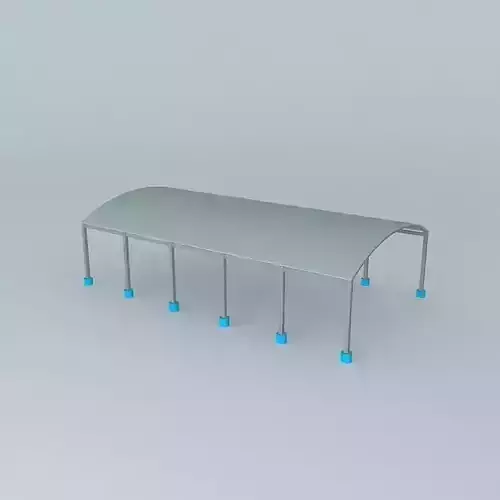 Gymnasium metal canopy with poles